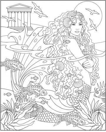 Mermaid Coloring Pages for Adults - Best Coloring Pages For Kids