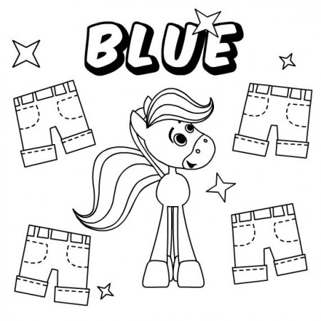 Coloring Page - Color Blue!