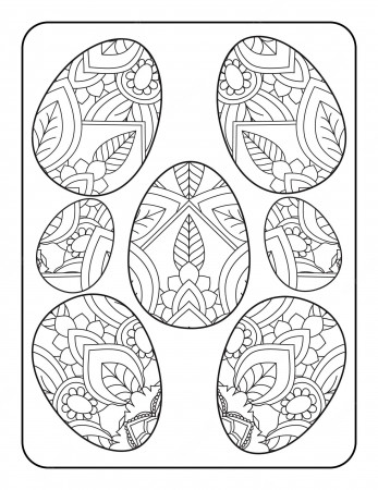 Premium Vector | Easter egg coloring page easter bunny coloring page easter  coloring page for adults and kids