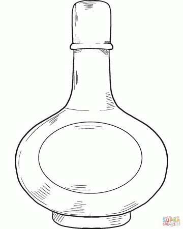 Bottle of Alcohol coloring page | Free Printable Coloring Pages