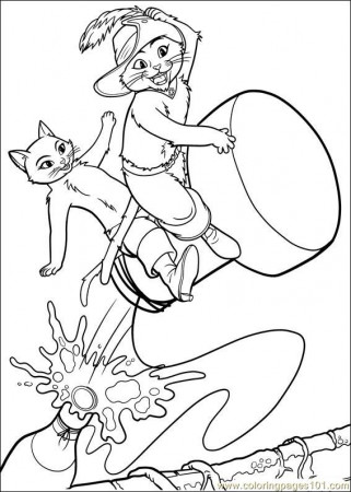 Puss In Boot 25 Coloring Page for Kids - Free Puss In Boots Printable Coloring  Pages Online for Kids - ColoringPages101.com | Coloring Pages for Kids