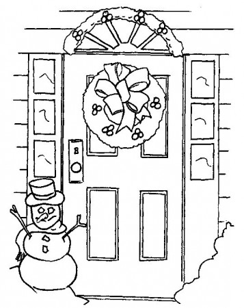 Front Door Coloring Page | Coloring pages, Color, Front door