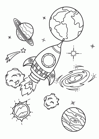 Spaceship Coloring Pages - Free Printable Coloring Pages for Kids