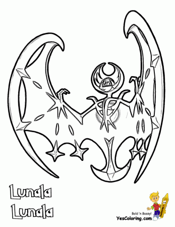 26 best ideas for coloring | Pokemon Lunala Coloring Pages