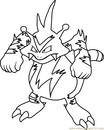 Electabuzz Pokemon Coloring Page for Kids - Free Pokemon Printable Coloring  Pages Online for Kids - ColoringPages101.com | Coloring Pages for Kids