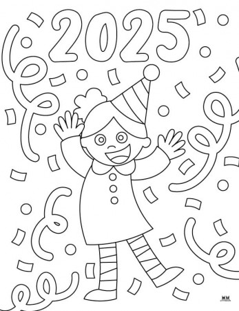 New Year Coloring Pages - 40 FREE Pages ...