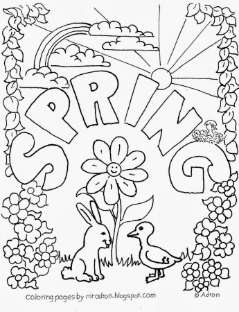 Spring Coloring Pages high