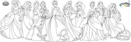 All Disney Princess Coloring Pages Coloring Page For Kids | Kids ...