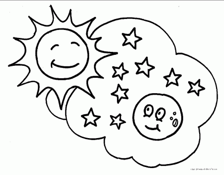 Related Sun Coloring Pages item-5313, Sun Coloring Pages Sun Moon ...