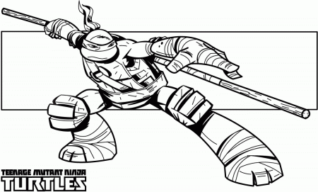 Ninja Turtle To Color - Coloring Pages for Kids and for Adults
