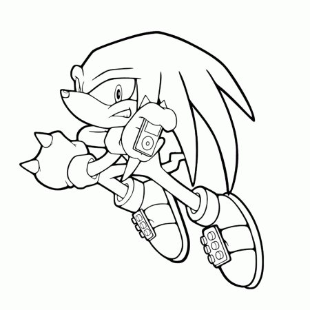 Sonic Knuckles Coloring Pages - Get Coloring Pages