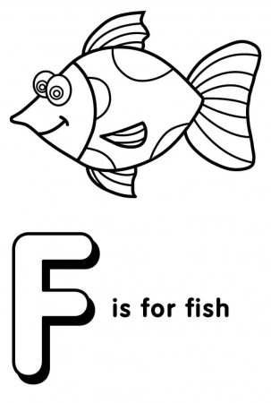 Fish Letter F Coloring Page - Free Printable Coloring Pages for Kids