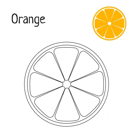 Premium Vector | Orange coloring page