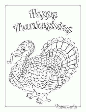 Free Printable Turkey Coloring Pages for Kids