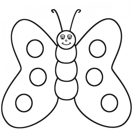 Simple Butterflyring Page Pages Printable Blank Moth – azspring