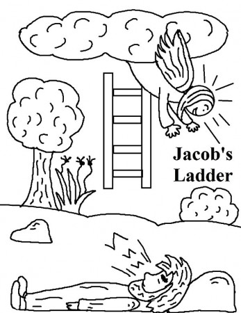 Ladder in Jacob and Esau Coloring Page ...netart.us
