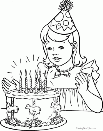 Happy Birthday Coloring Page | Happy birthday coloring pages, Birthday  coloring pages, Happy birthday drawings