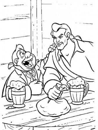Beauty And The Beast Gaston Coloring Pages in 2020 | Coloring ...