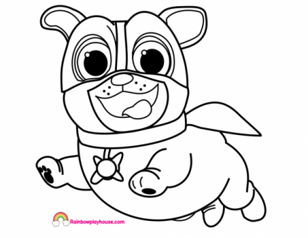Puppy Dog Pals Captain Dog Coloring Page | Puppy coloring pages ...