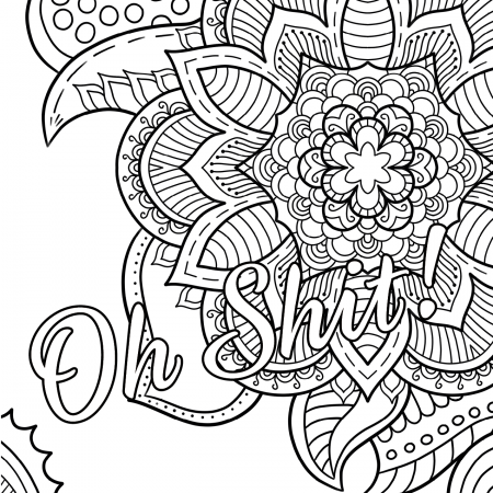 Oh Shit! - Free Coloring Page - Swear Word Coloring Book - Thiago ...