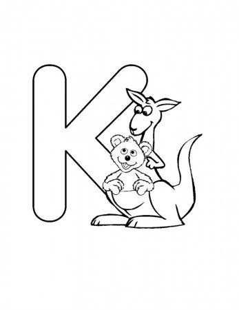 Funny Alphabet With Letters K Coloring Pages For Kids #e38 ...