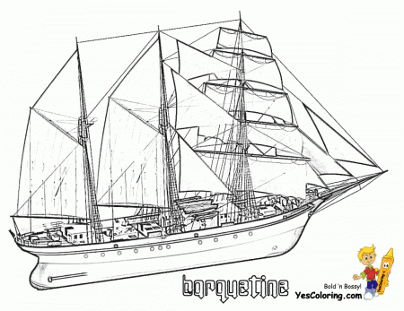 Sky High Tall Ships Coloring Pages | Ship | Free | Sailing Boats ...