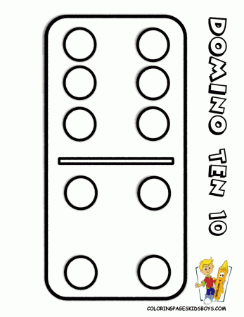 Popular Numbers Coloring Pages to Print 2 Learn | Dominoes | Free ...