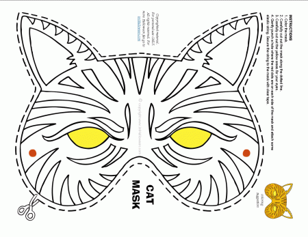 Halloween Cat Mask Cutout