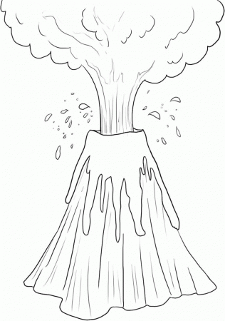 Of Volcanoes - Coloring Pages for Kids and for Adults