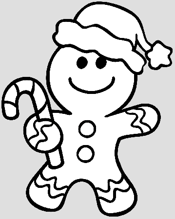 Gingerbread Man - Coloring Pages for Kids and for Adults