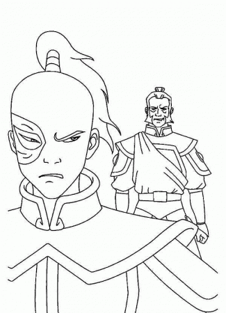 Katara Learn to Bend in Avatar the Last Air Bender Coloring Page ...