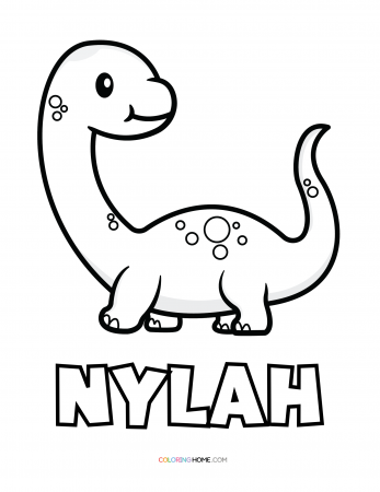Nylah dinosaur coloring page