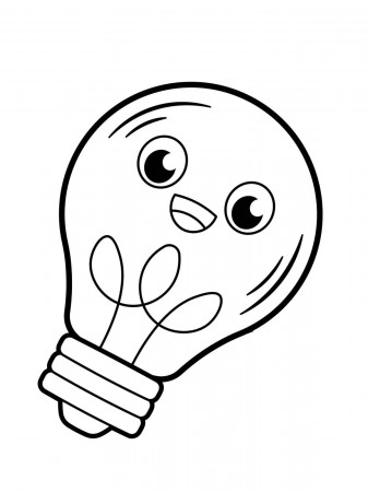 Lightbulb coloring pages