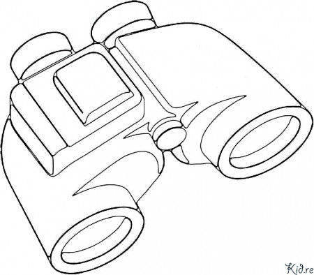 Binoculars Coloring pages to print