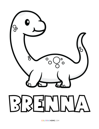 Brenna dinosaur coloring page