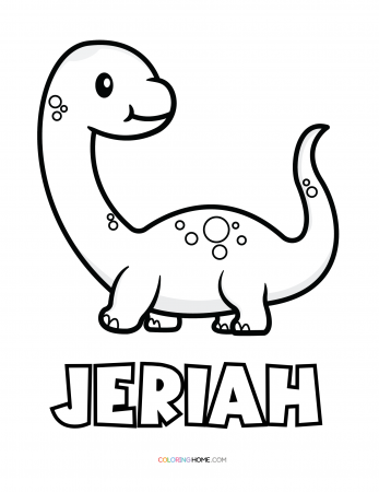 Jeriah dinosaur coloring page