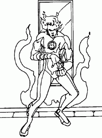 Drawing The Human Torch #81632 (Superheroes) – Printable coloring pages
