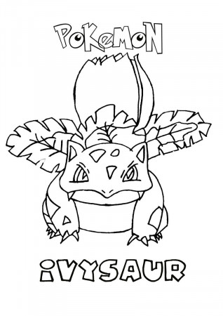 Ivysaur pokemon coloring page