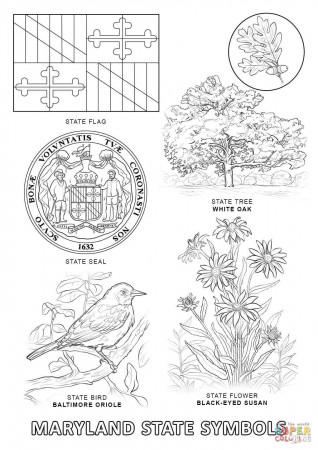 Maryland State Symbols coloring page | Free Printable Coloring Pages