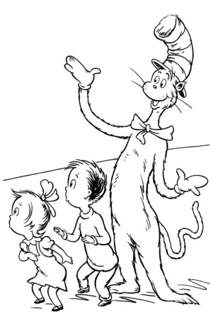 dr seuss coloring pages cat in the hat - Printable Coloring Pages