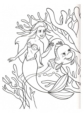 Ariel the Little Mermaid Disney - The Little Mermaid Kids Coloring Pages