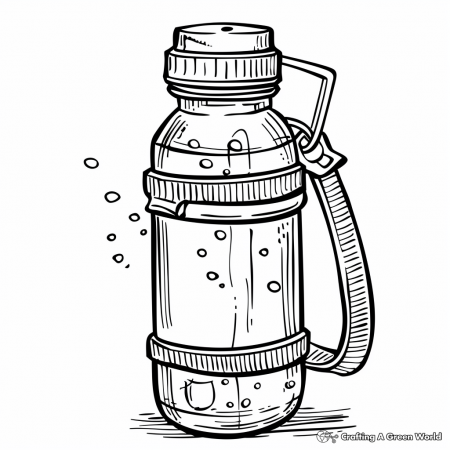 Water Bottle Coloring Pages - Free ...