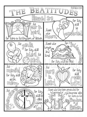 The Beatitudes Coloring Page in Three ...