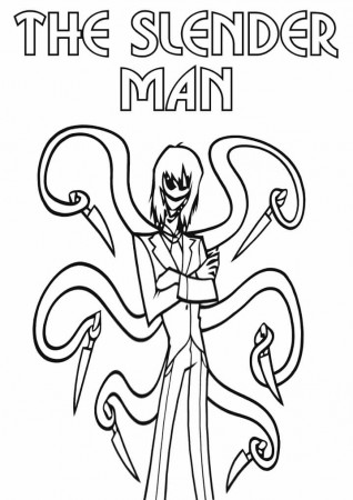 The Slender Man Coloring Page - Free Printable Coloring Pages for Kids