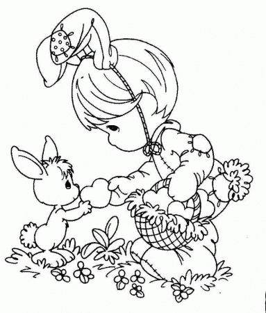 precious moments coloring book easter - Clip Art Library