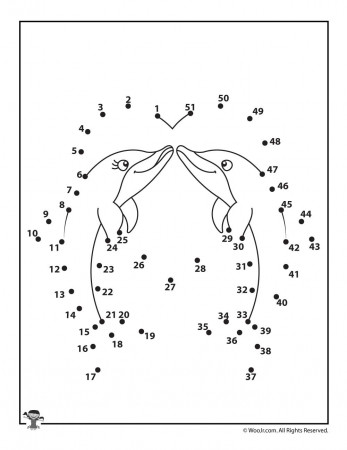 Dolphin Connect the Dots | Woo! Jr. Kids Activities : Children's Publishing