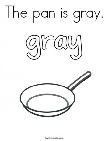 The pan is gray Coloring Page - Twisty Noodle