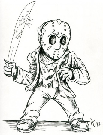 Jason Voorhees by AtlantaJones on deviantART | Horror drawing, Graffiti  characters, Drawings