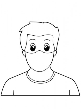 Boy using face mask Coloring Page | 1001coloring.com