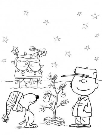 Charlie Brown Christmas Coloring Page - Free Printable Coloring Pages for  Kids